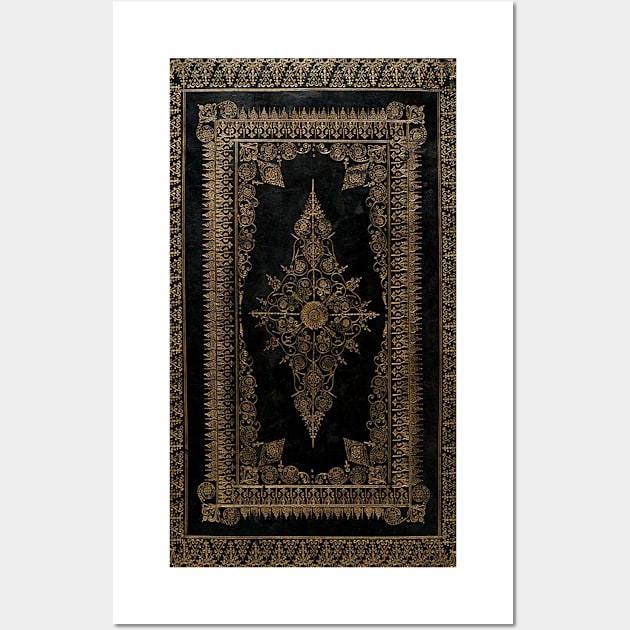 Elizabethan Style Gilded Book Cover Design Wall Art by JoolyA
